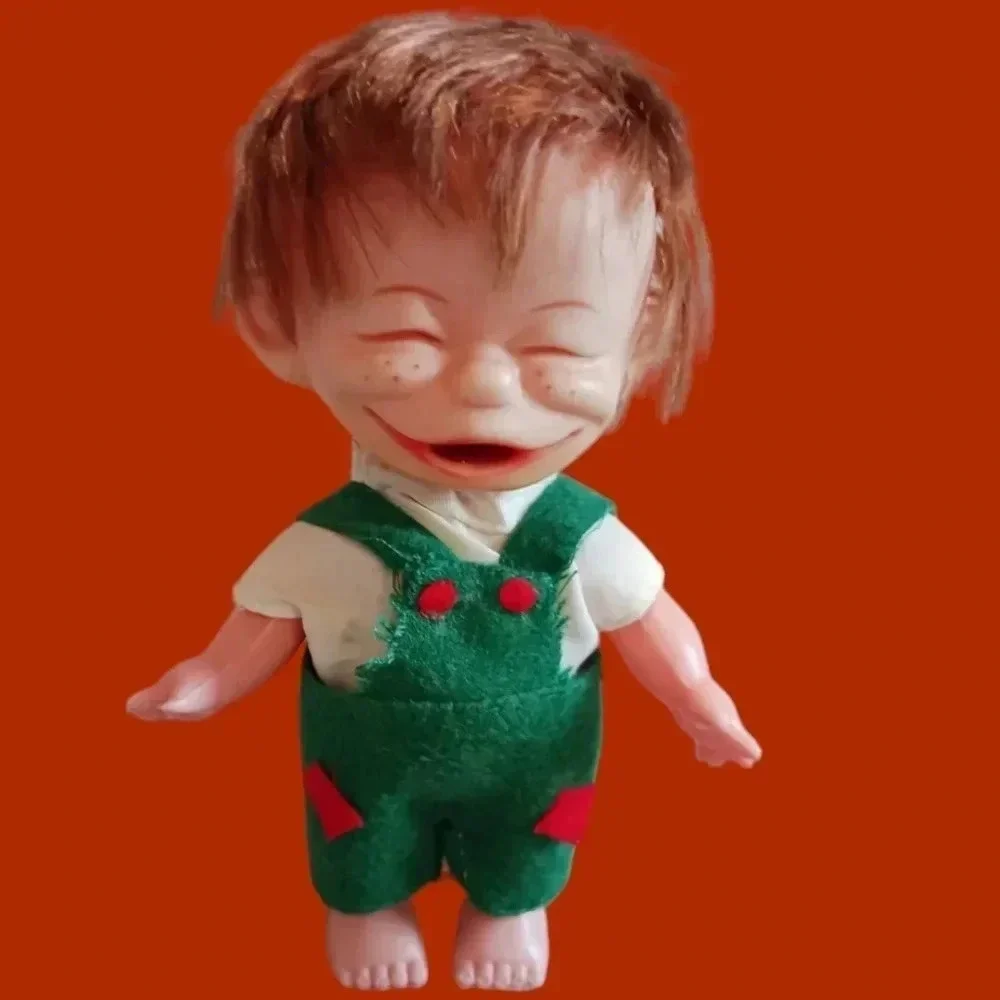 Vtg brat doll red hair ugly overalls